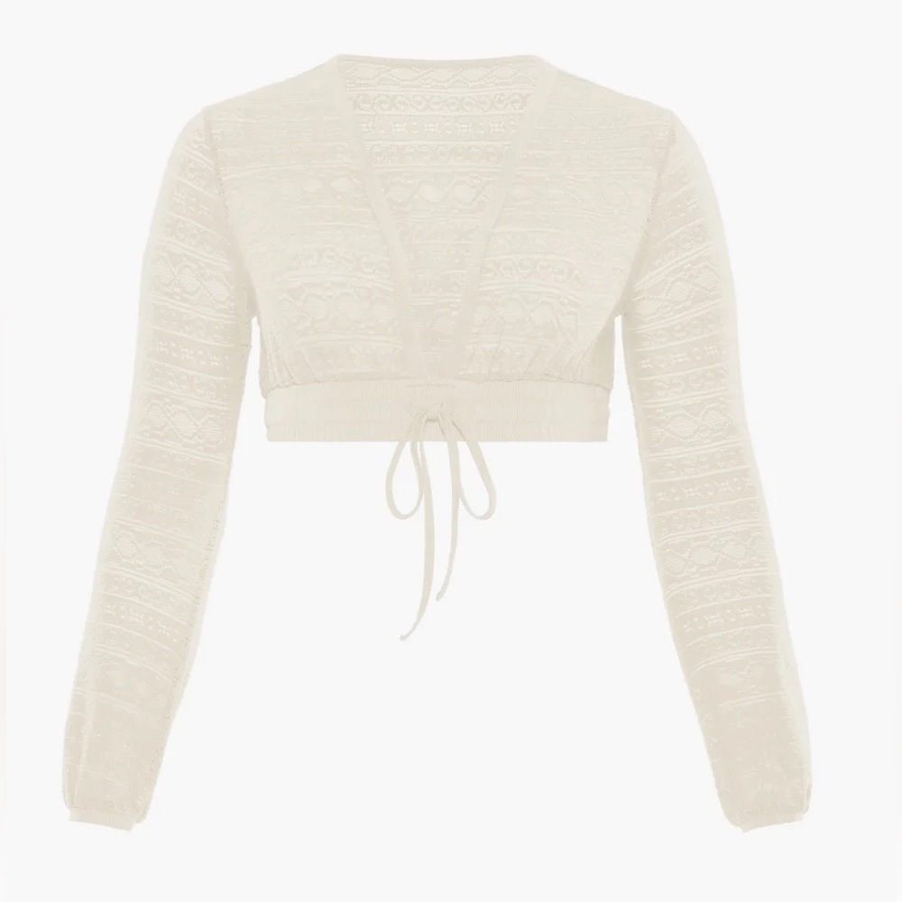 Yitty White Knit Slip Plunge Crop Top Size 1X NWT! - Picture 7 of 7